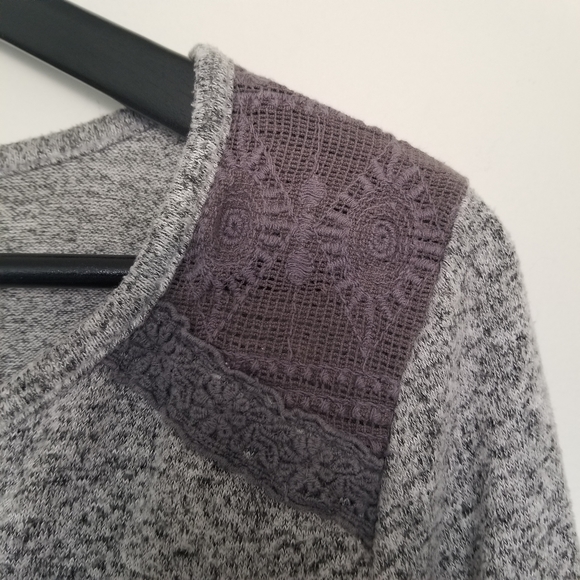 St johns bay women's pullover soft sweater heathered grey - Picture 6 of 7